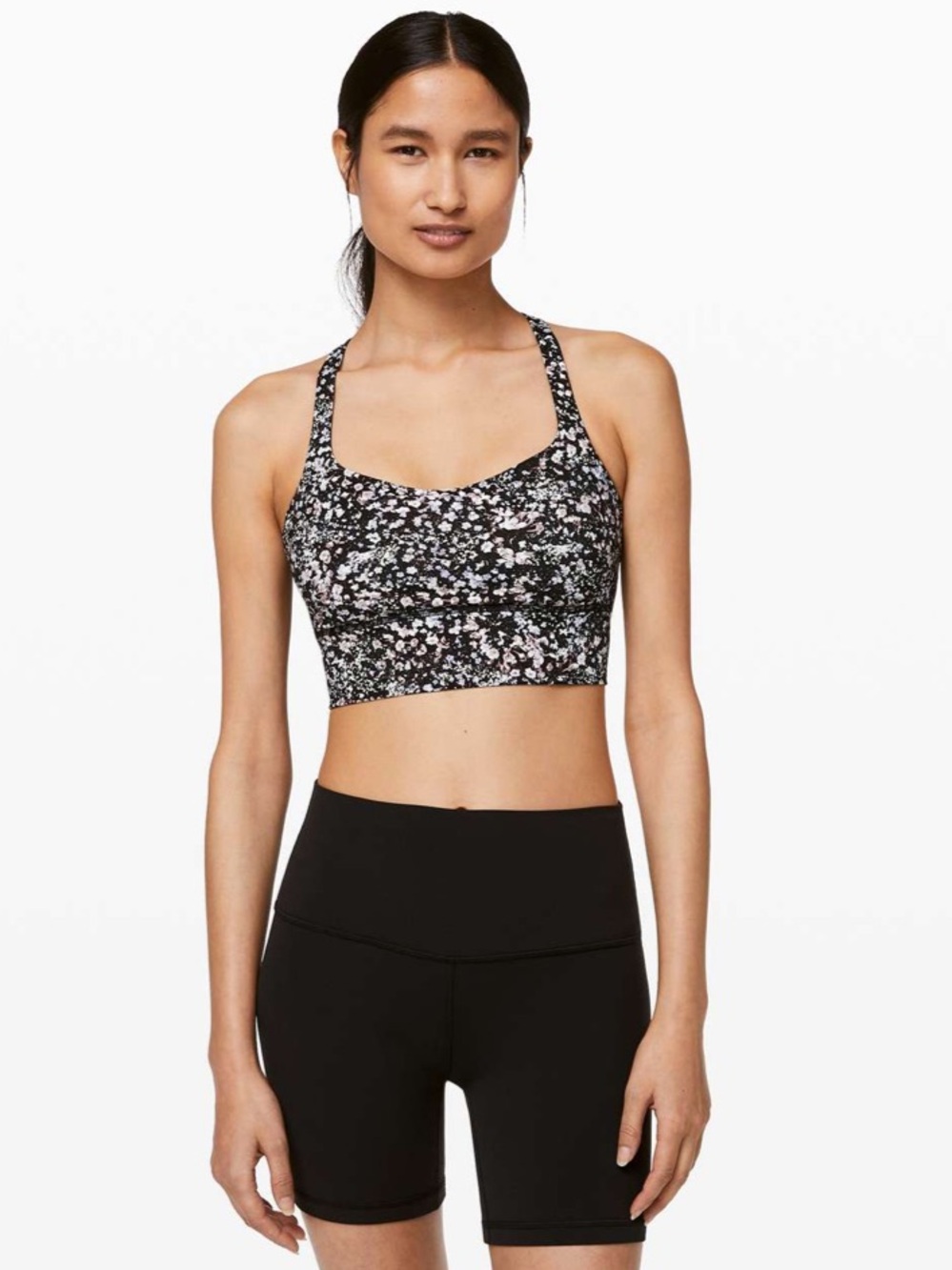 NWT Lululemon Free To Be Bra Long Line Floral Spritz Multi Size 4